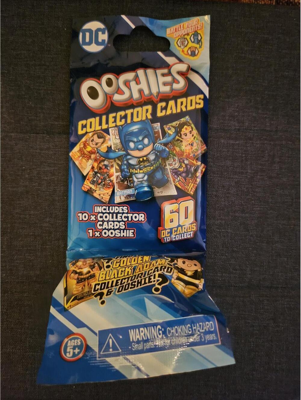 New - DC Comics Ooshies Collector Cards - 10 Cards & 1 Pencil Topper Figure NIP